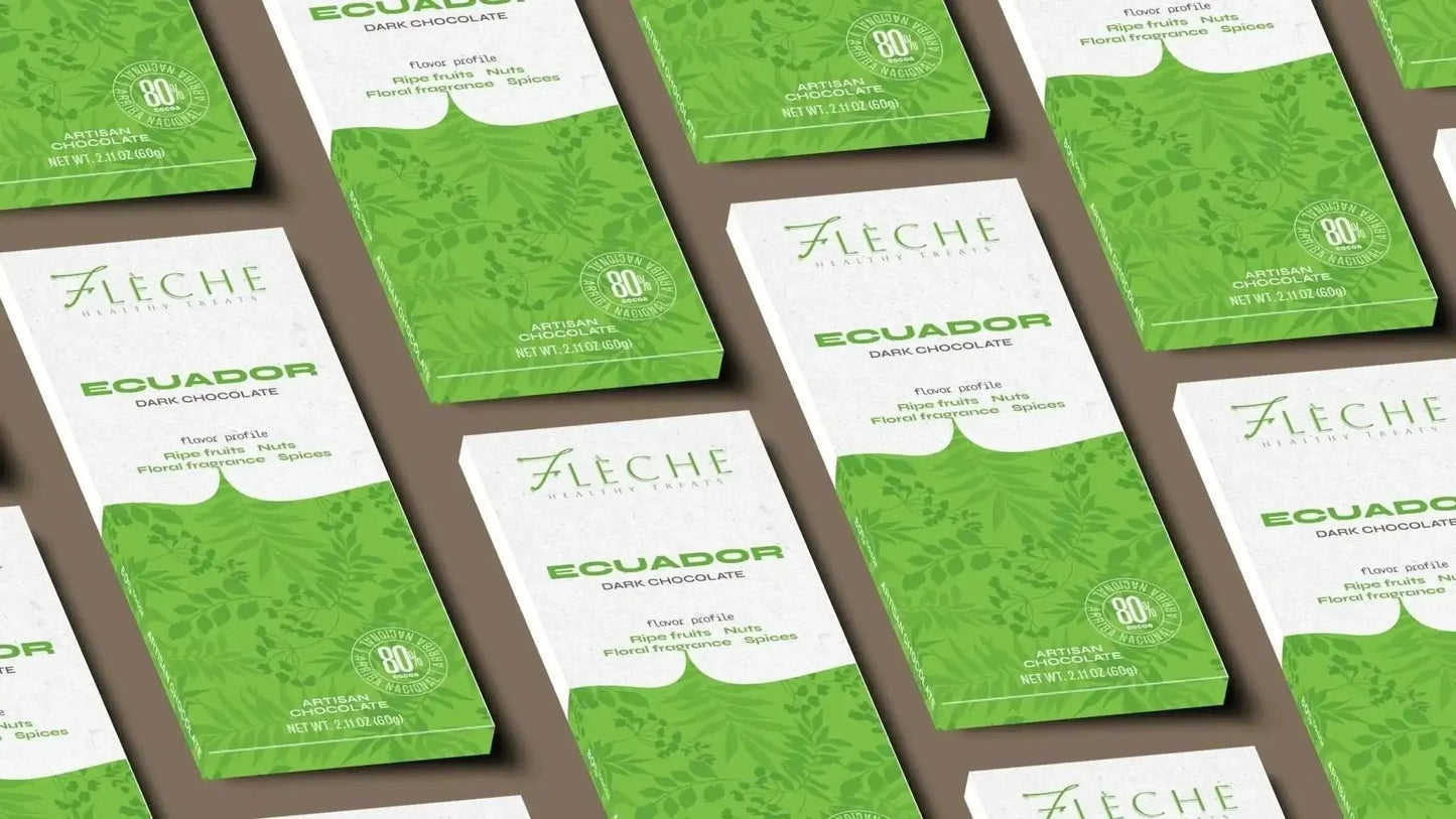 Vegan Sugar-Free 80% Dark Chocolate Ecuador | Flèche Healthy Treats