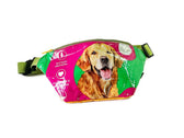 waist bag essentials pet food packages green & pink - Vegan America