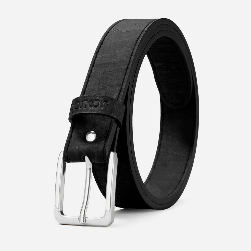 women_cork_belt_black_Silver #color_black