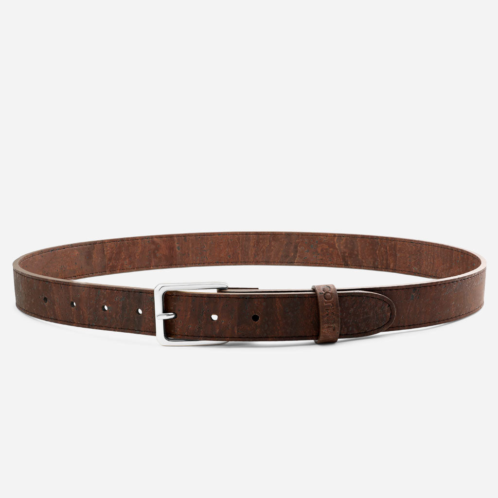 Women Cork Belt 1 18" (30mm) - Silver Buckle