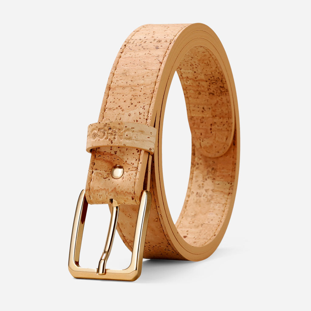 women_cork_belt_light-brown_Gold #color_light-brown