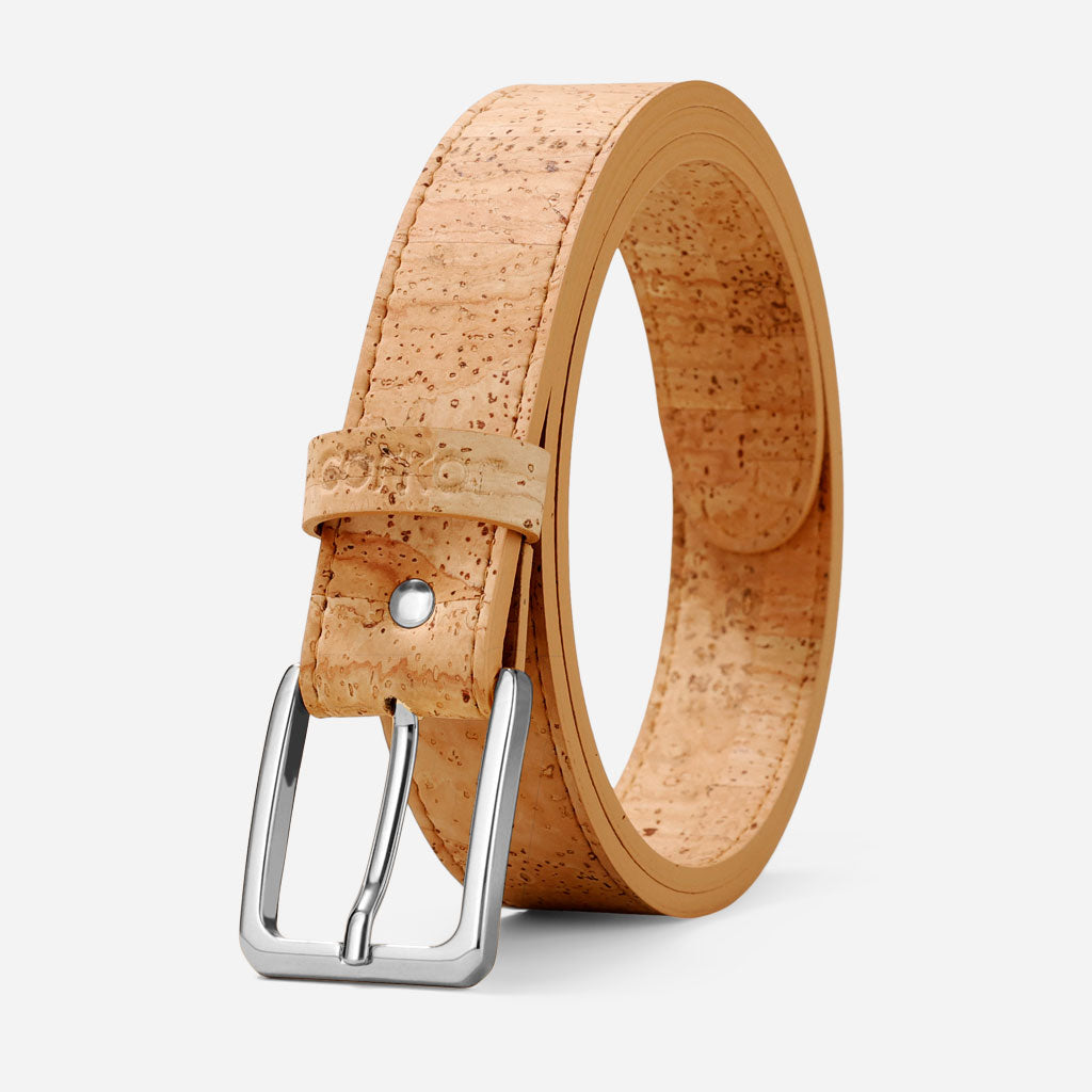 women_cork_belt_light-brown_Silver #color_light-brown