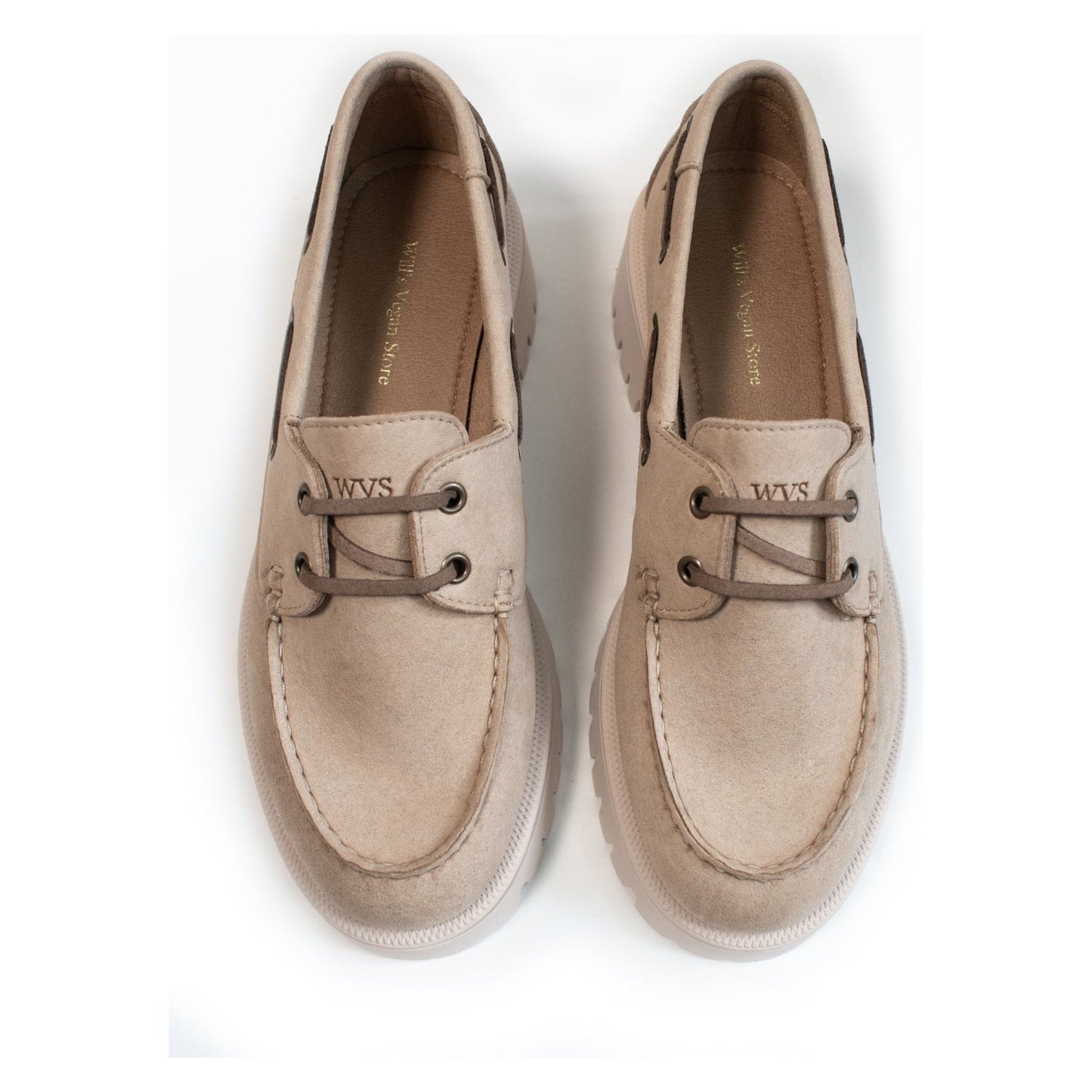 Track Sole Vegan Suede Loafers