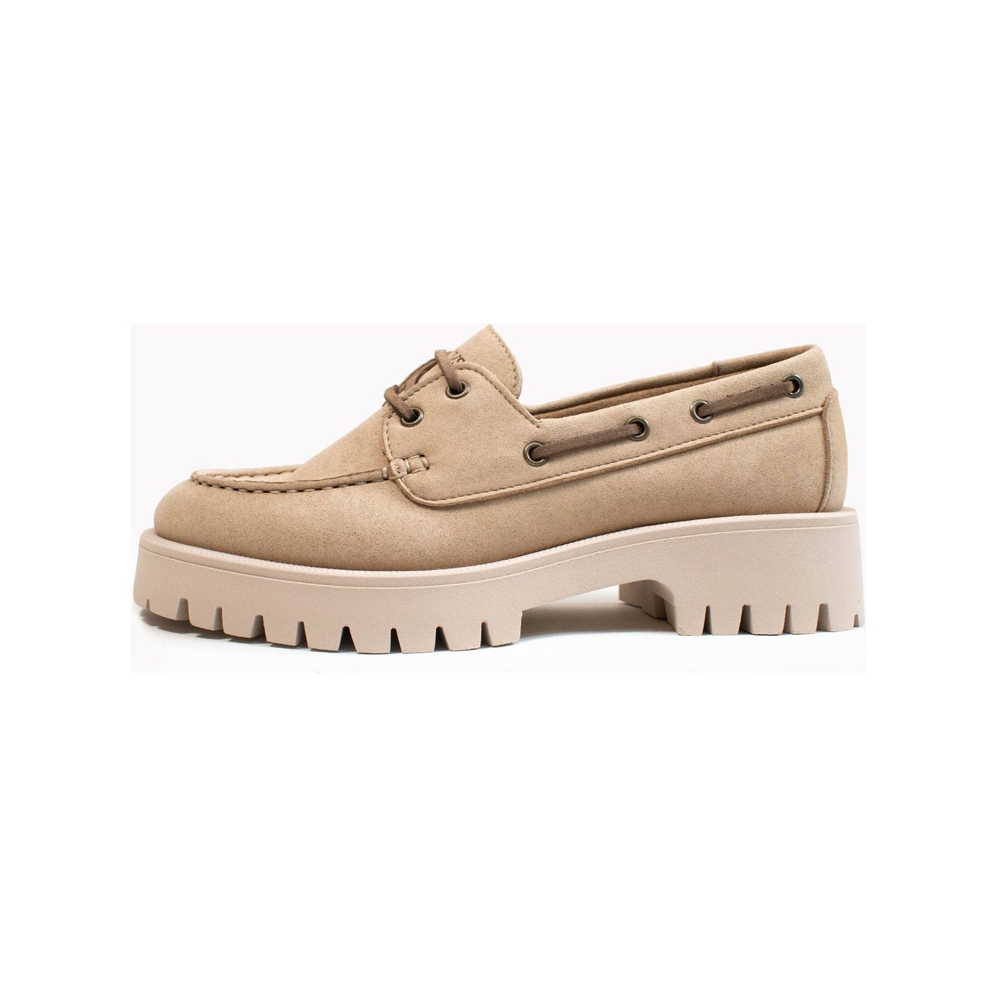Track Sole Vegan Suede Loafers