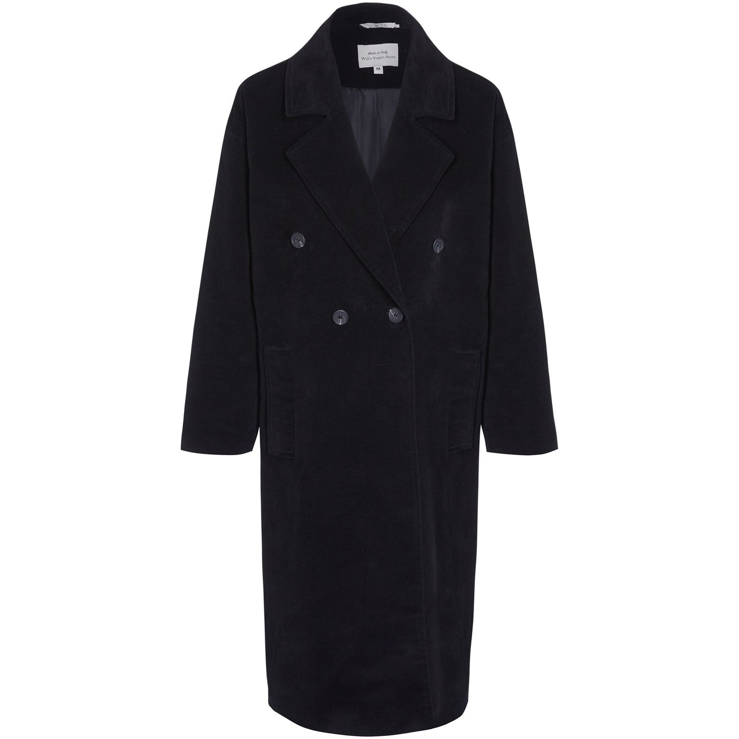 Double Breasted Vegan Wool Coat