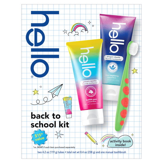 hello kids toothbrush and toothpaste back to school kit