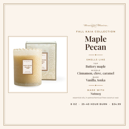 Maple Pecan Natural Candle 8oz Kaia Collection