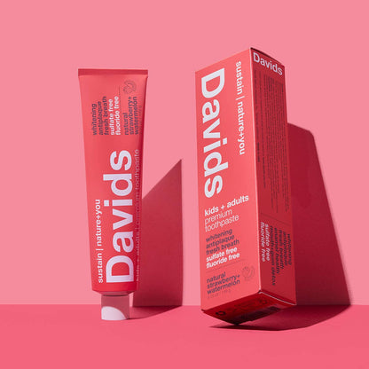 Davids Premium Toothpaste - Kids+Adults - Strawberry Watermelon