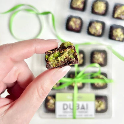 Dubai Chocolate knafeh Pistachio Chocolate truffle vegan 9pcs set - Vegan America