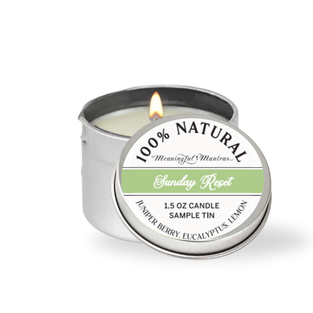 1.5oz Sunday Reset Fresh Linen Tin Candle