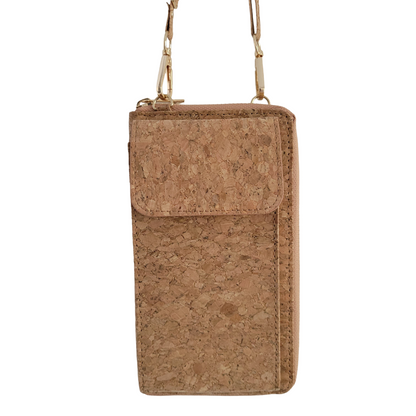 Cork Wristlet / Crossbody Phone Bag