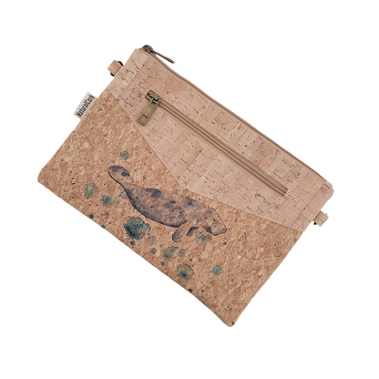 Manatee Cork Wristlet / Crossbody / Clutch All-in-One
