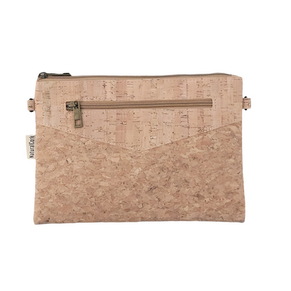 Plain Cork Wristlet / Crossbody / Clutch All-in-One