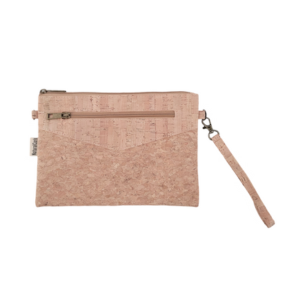 Plain Cork Wristlet / Crossbody / Clutch All-in-One