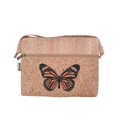 Butterfly Cork Shoulder Bag, Natural