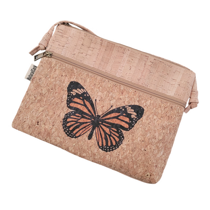 Butterfly Cork Shoulder Bag, Natural
