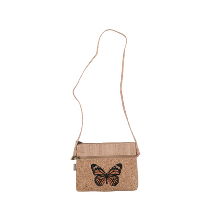 Butterfly Cork Shoulder Bag, Natural