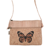 Butterfly Cork Shoulder Bag, Natural