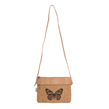 Butterfly Cork Shoulder Bag, Natural