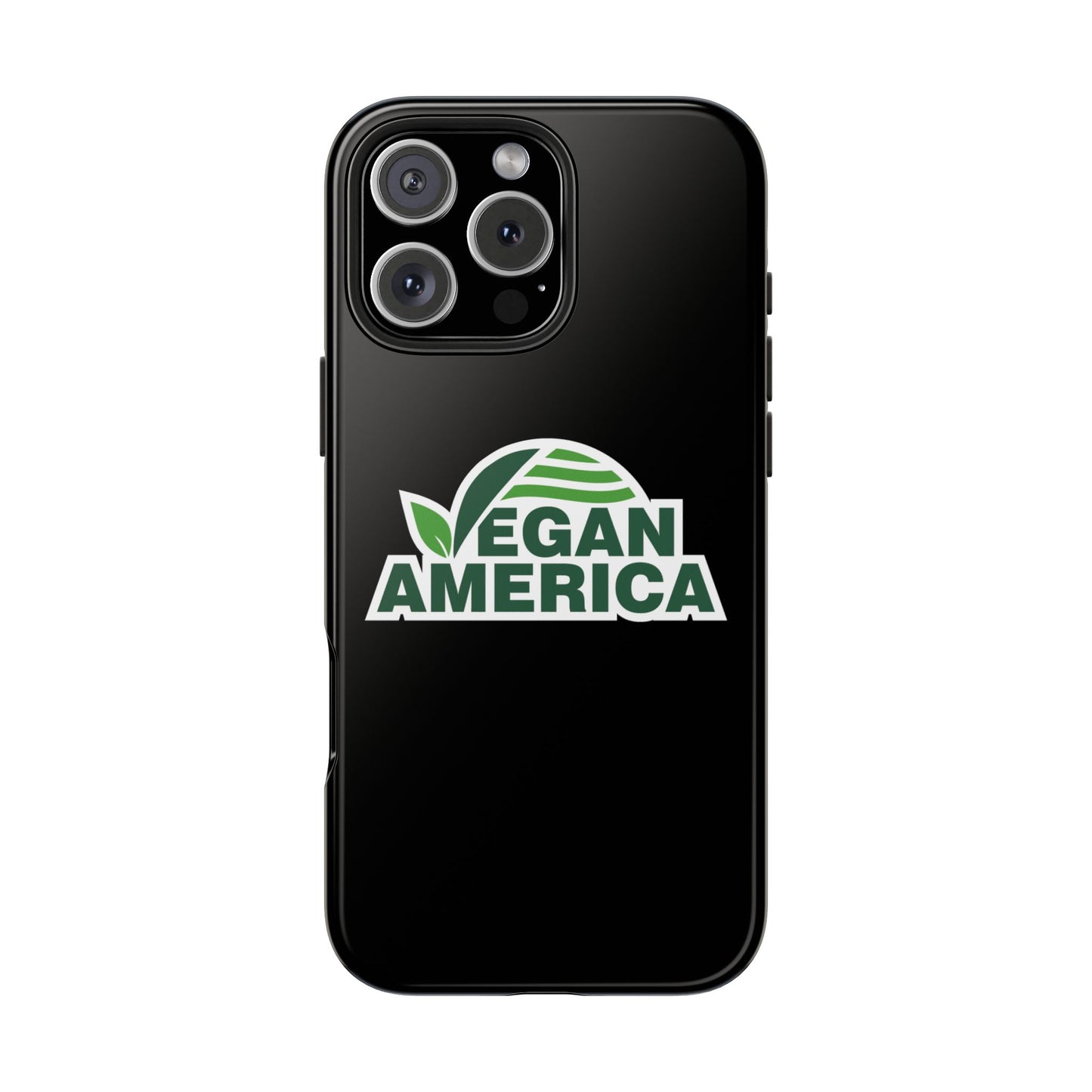 Vegan America Tough Phone Case — Green Leaf Vegan Pride Protective Cover - Vegan America