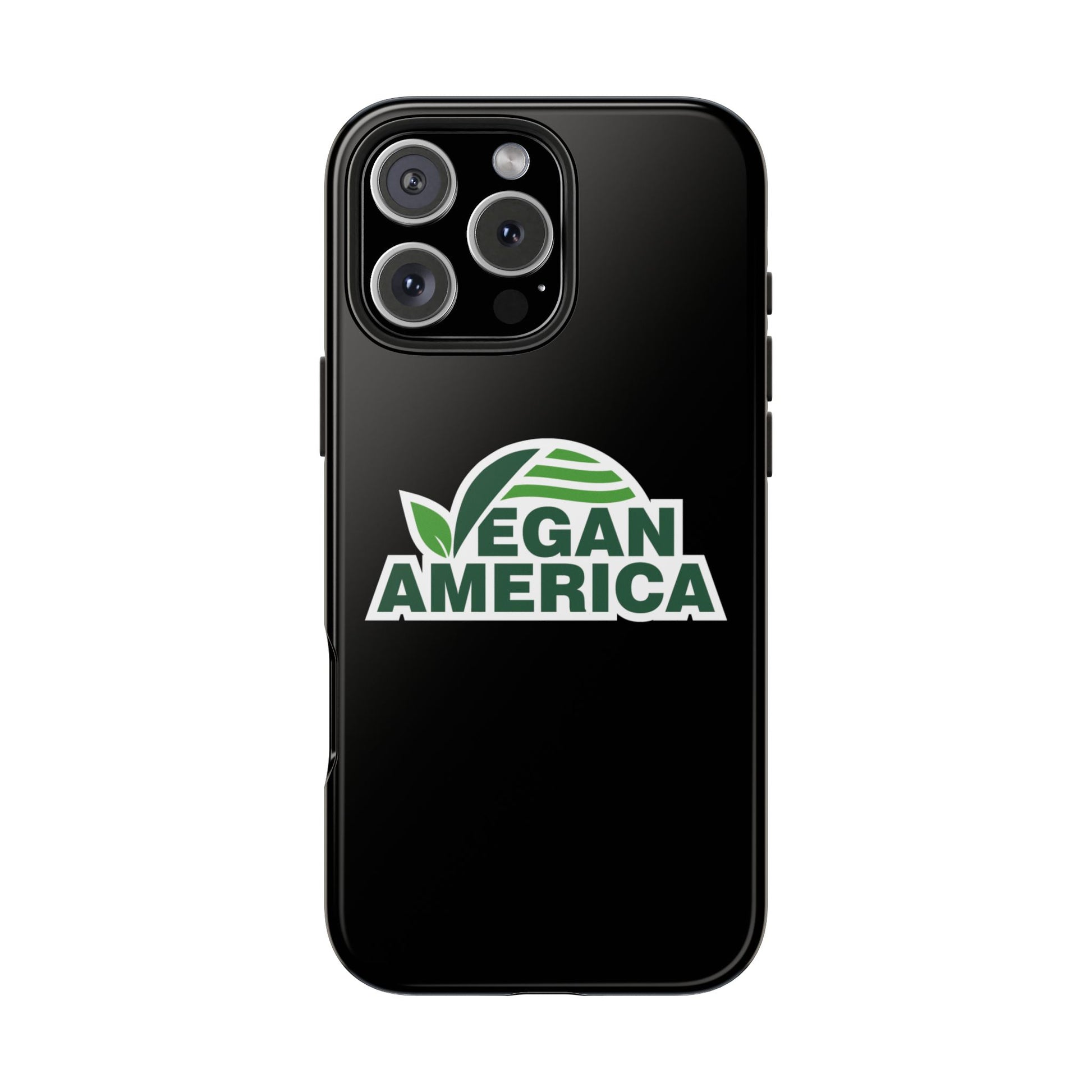 Vegan America Tough Phone Case — Green Leaf Vegan Pride Protective Cover - Vegan America