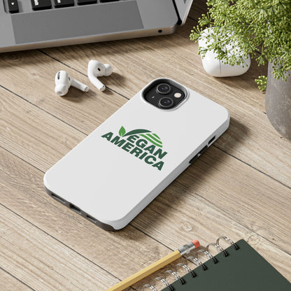 Vegan America Tough Phone Case — Eco - Friendly Plant Logo Protective Cover - Vegan America