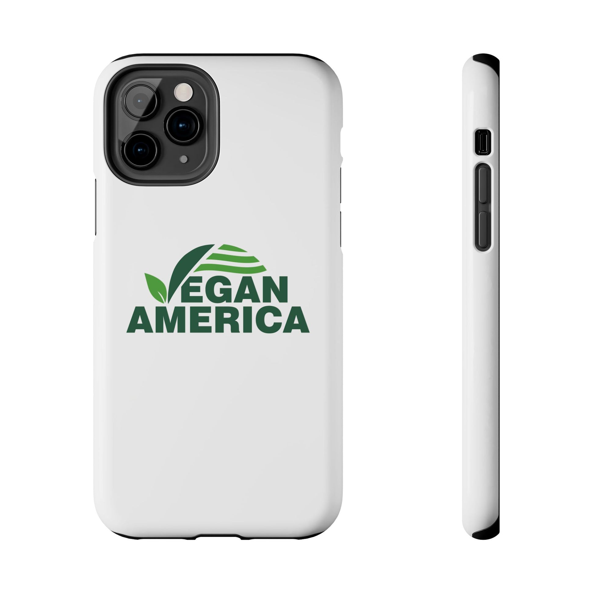 Vegan America Tough Phone Case — Eco - Friendly Plant Logo Protective Cover - Vegan America