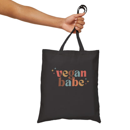 Vegan Babe - Cotton Canvas Tote Bag - Vegan America