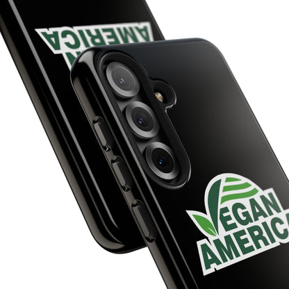 Vegan America Tough Phone Case — Green Leaf Vegan Pride Protective Cover - Vegan America