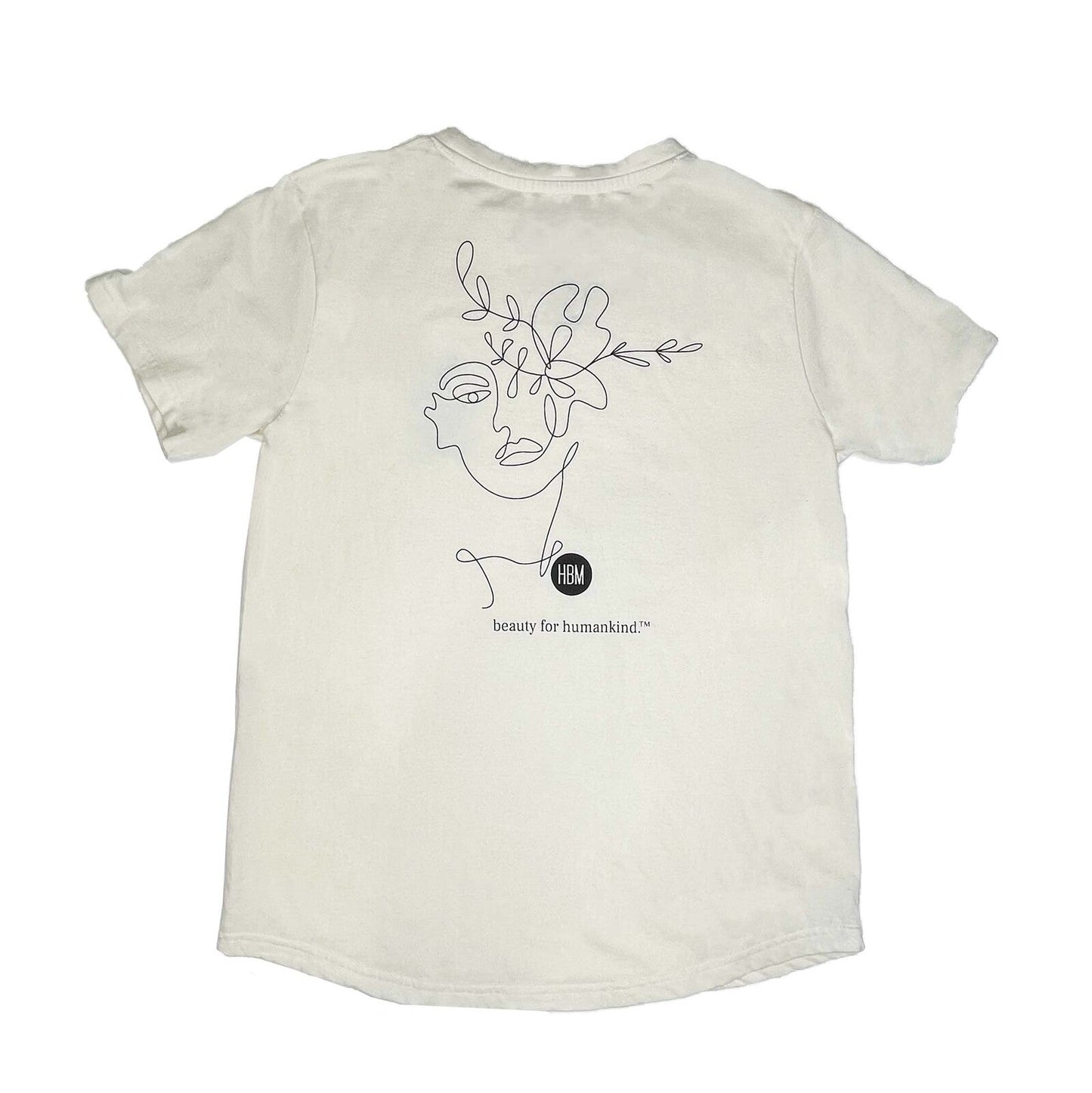 The HBM Logo Tee, Unbleached White - Vegan America