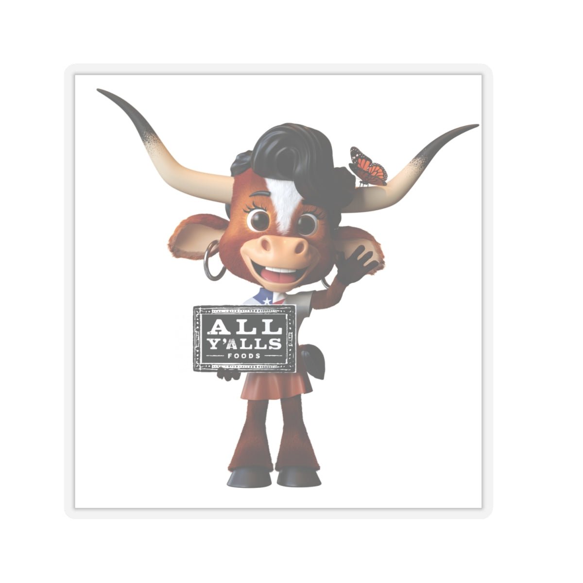 Kiss - Cut Stickers - Vegan America