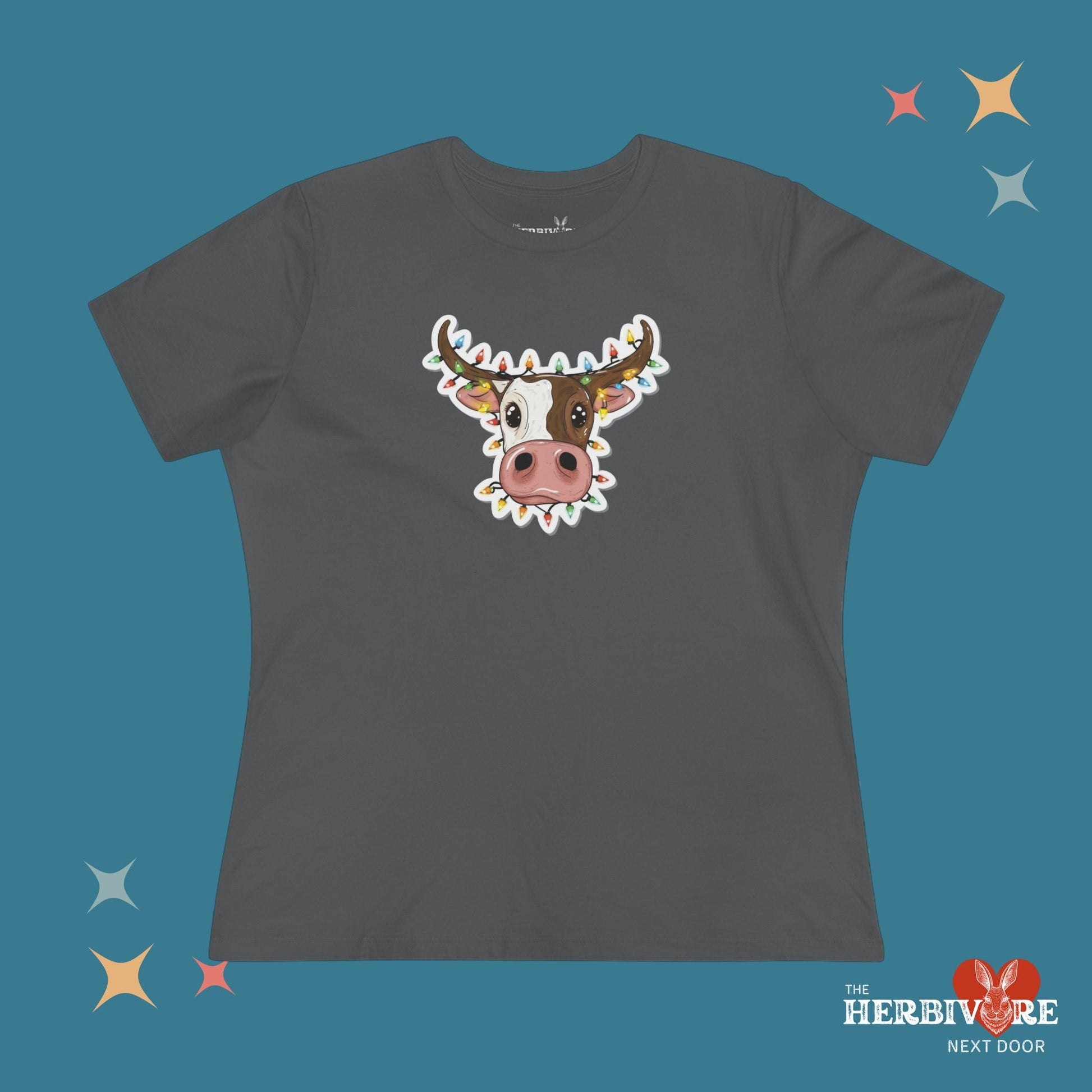 Christmas Cow - Women's Style B&C 6400 - Vegan America