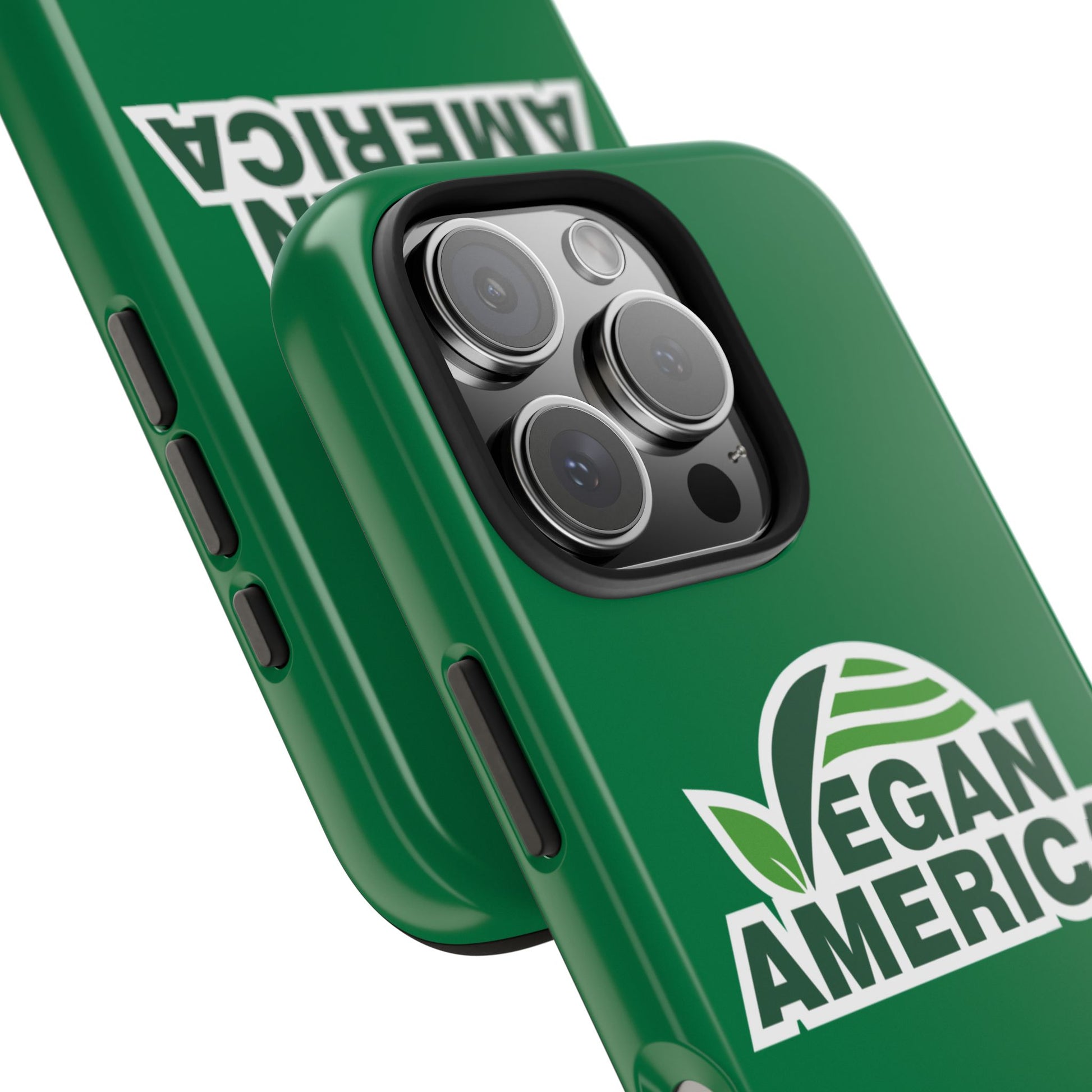 Vegan America Tough Phone Case — Green Protective Vegan Pride Cover - Vegan America