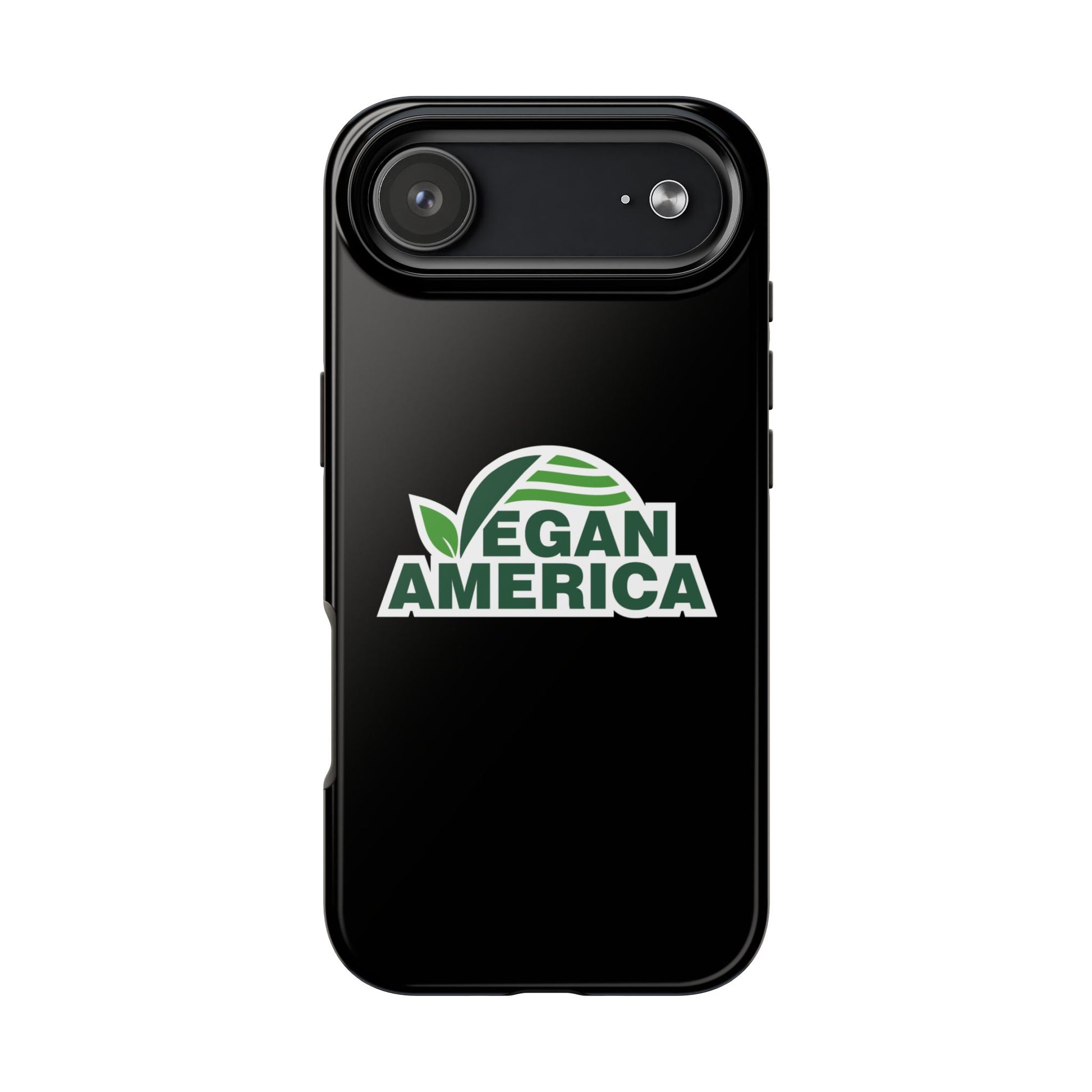Vegan America Tough Phone Case — Green Leaf Vegan Pride Protective Cover - Vegan America