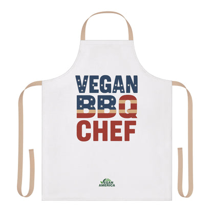 Vegan BBQ Chef Apron - 5 - Color Straps, Perfect Gift for Grilling Enthusiasts, Cooking Lovers, BBQ Parties, Summer Celebrations, Vegan Gifts - Vegan America
