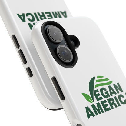 Vegan America Tough Phone Case — Eco - Friendly Plant Logo Protective Cover - Vegan America