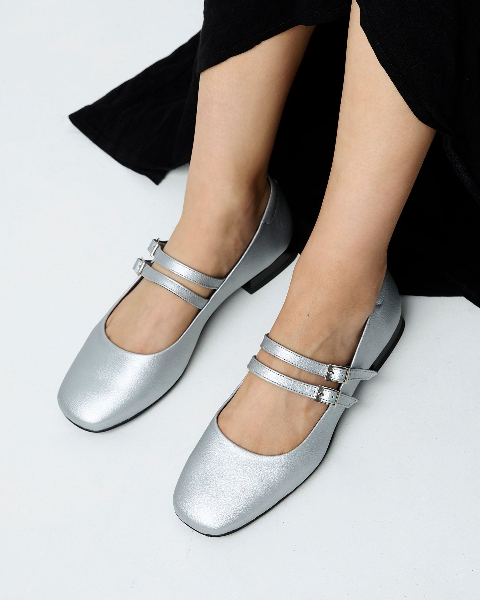 Sugar Mary Jane Pumps metallic ballerinas - Vegan America