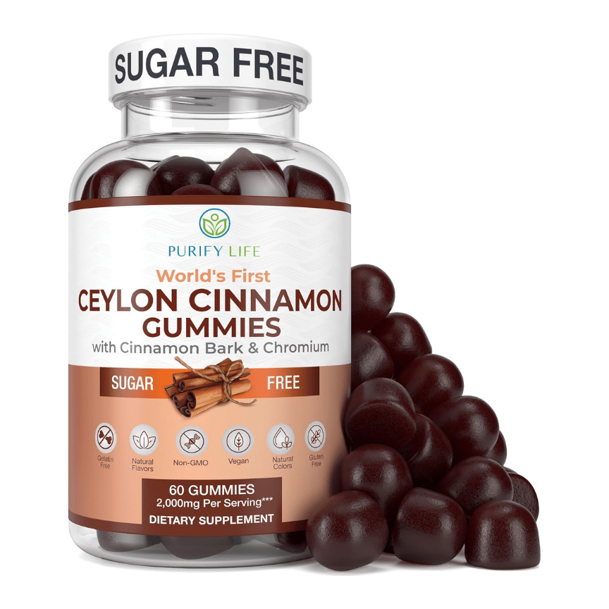 Sugar - Free Ceylon Cinnamon Gummies (2,000mg/Serving) - Vegan America