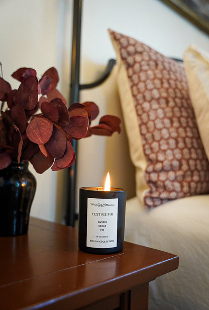 Festive Fir Natural Candle 10oz Shiloh Collection - Vegan America