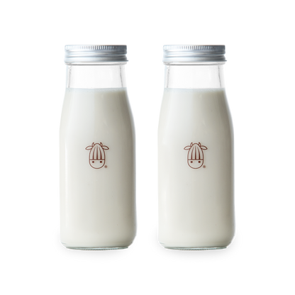 Glass Creamer Bottles - Set of 2