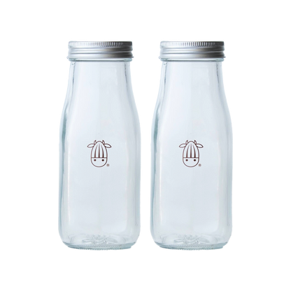 Glass Creamer Bottles - Set of 2