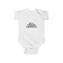 Vegan America Infant Bodysuit – Cute Green Plant Logo Baby Onesie - Vegan America