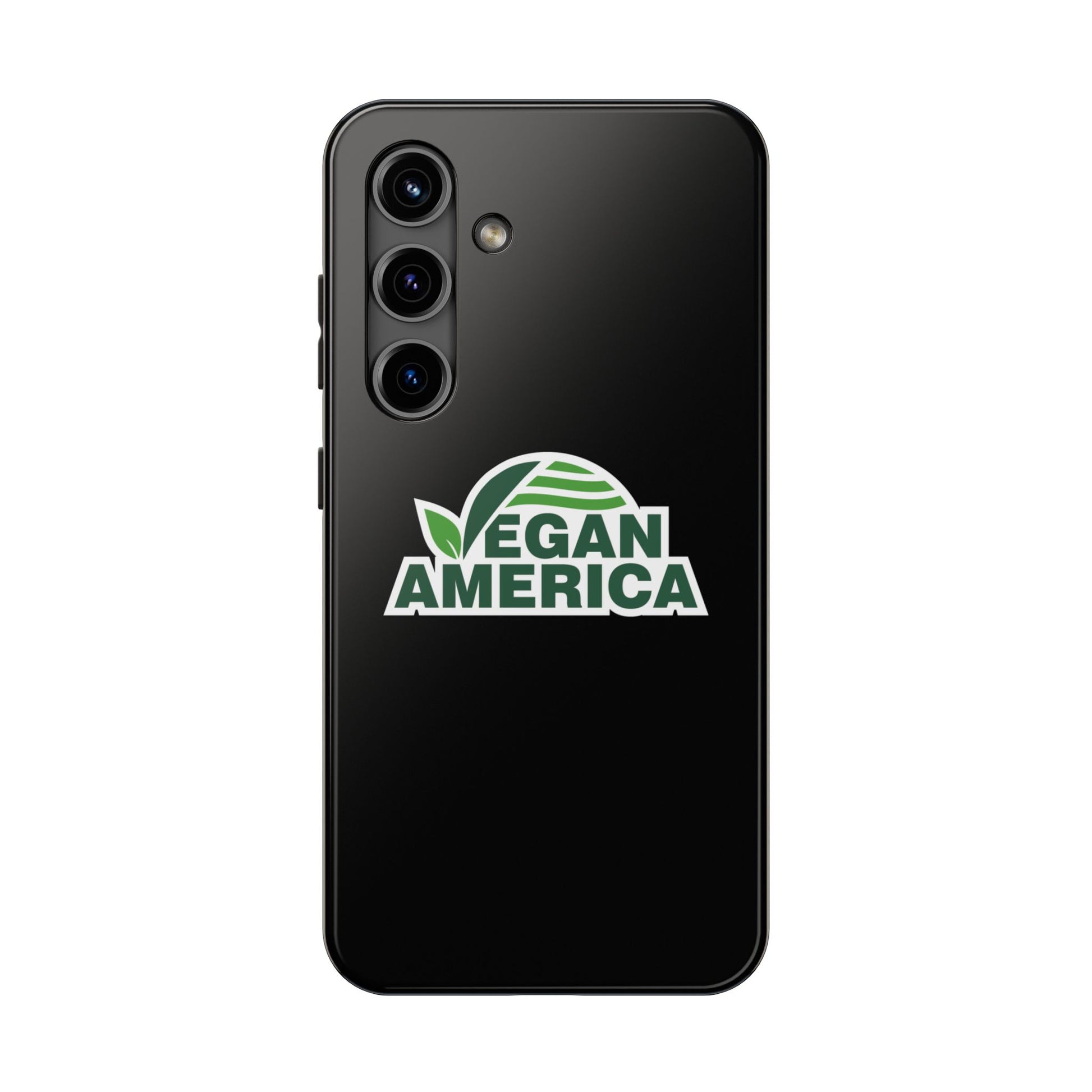 Vegan America Tough Phone Case — Green Leaf Vegan Pride Protective Cover - Vegan America