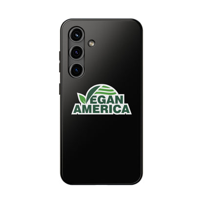 Vegan America Tough Phone Case — Green Leaf Vegan Pride Protective Cover - Vegan America