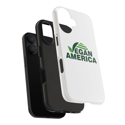 Vegan America Tough Phone Case — Eco - Friendly Plant Logo Protective Cover - Vegan America