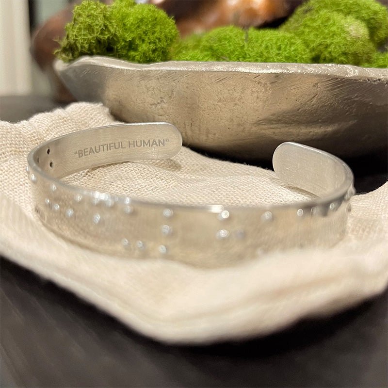 Beautiful Human Braille Cuff Bracelet - Vegan America