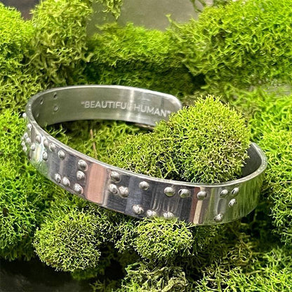 Beautiful Human Braille Cuff Bracelet - Vegan America