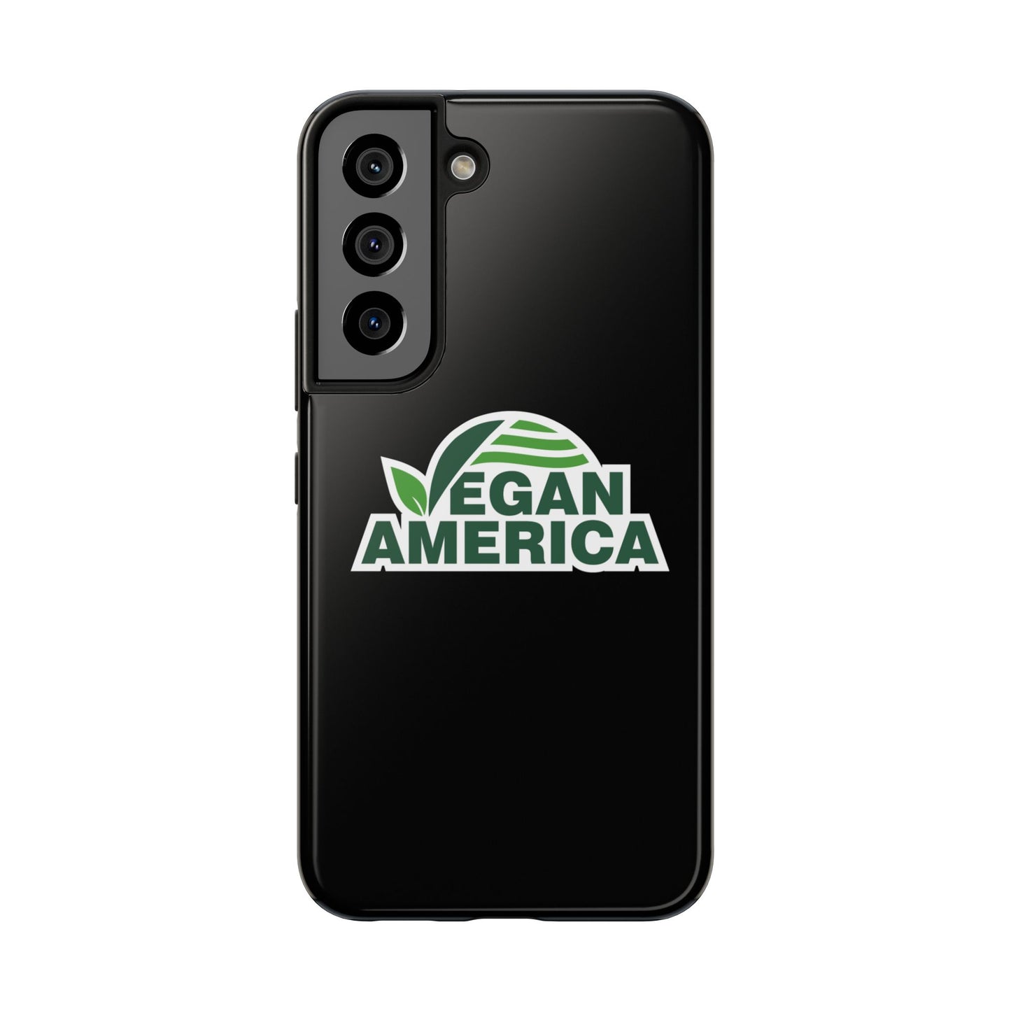 Vegan America Tough Phone Case — Green Leaf Vegan Pride Protective Cover - Vegan America