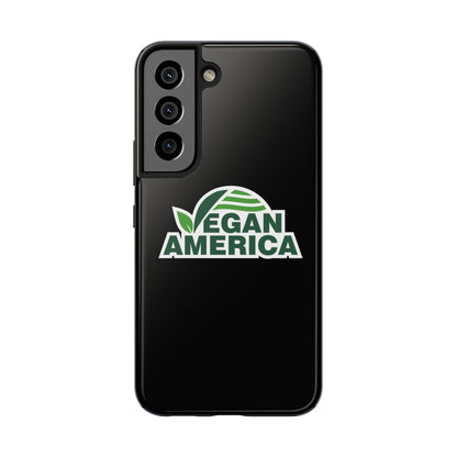 Vegan America Tough Phone Case — Green Leaf Vegan Pride Protective Cover - Vegan America