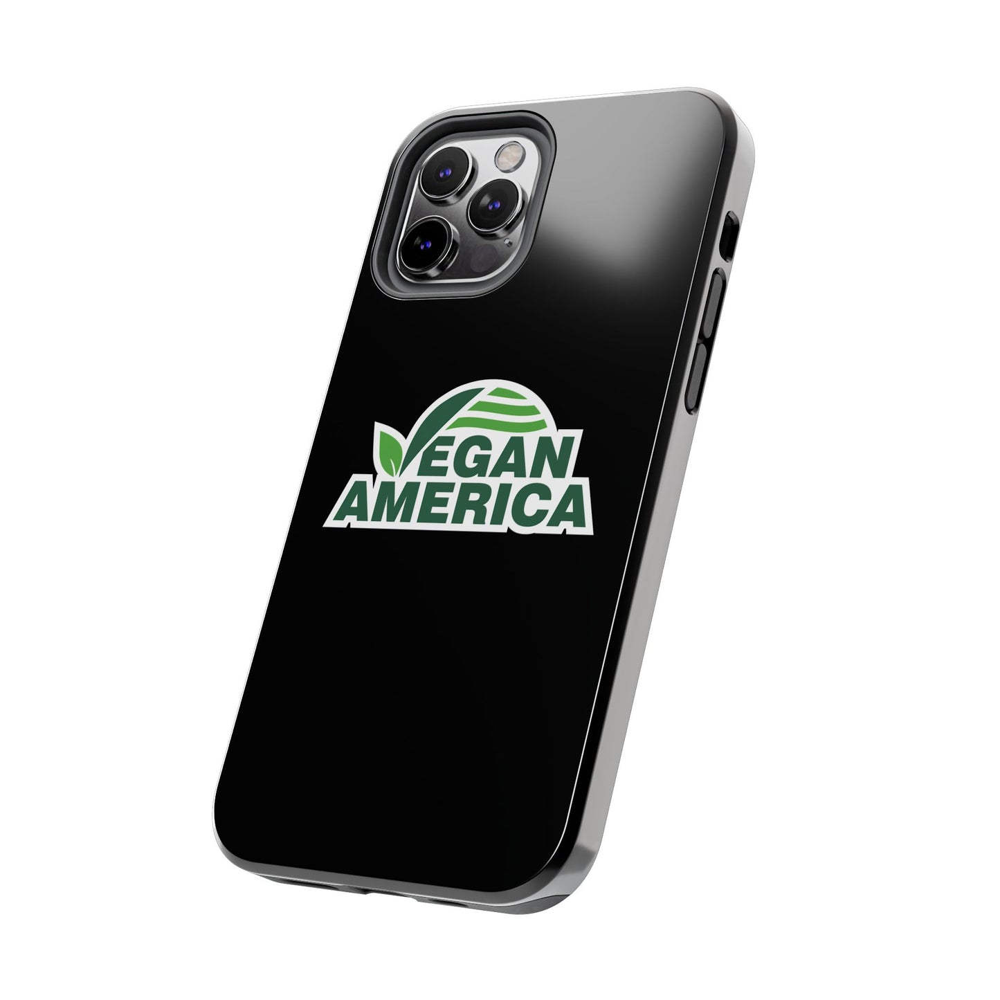 Vegan America Tough Phone Case — Green Leaf Vegan Pride Protective Cover - Vegan America